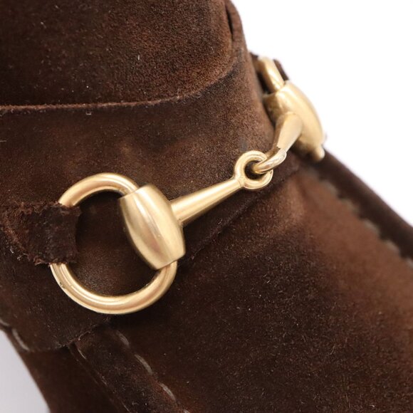 Gucci Brown Suede Horsebit Slip On Ankle Boots Mens Size 9 D(Med) Shoes - Picture 4 of 16